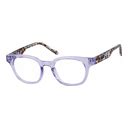 Zenni Square Prescription Glasses Lilac Tortoiseshell Plastic Full Rim Frame, Custom Engraving, Blokz Blue Light Glasses, 2029517