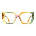 Zeelool Geometric Prescription Glasses Multicolor Frames Plastic