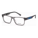 Guess 50018 Eyeglasses 020 - Grey/Other Men Shiny Grey Rectangle