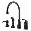 Pfister GT26-4CB Avalon 1.75 GPM High Arc Kitchen Faucet - Includes Soap Dispenser And Side Spray Tuscan Bronze Faucet Kitchen Single Handle