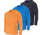 3 Pack: Men's Long Sleeve Rash Guard Hoodie Sweatshirt Sun Protection UPF UV SPF Fishing Shirt (Available In Big & Tall)