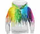 Ainuno Kids Boys Girls Hoodie Pullover 4-15Y Galaxy Wolf Sweatshirts 3D Cool Top