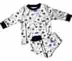 Outer Space Pima Cotton Boys Long Sleeve Pajamas | Space Long Sleeve Pjs | 2 Piece Toddler Pajamas | Kids PJ Set | Toddler Pajamas Sets