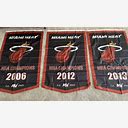 Complete Set Miami Heat NBA Champions 3 Banners/Flags 3X5