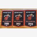 Complete Set Miami Heat Nba Champions 3 Banners/Flags 2X3