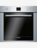 Bosch HBE5453UC 24 Inch Wide 2.8 Cu. Ft. Single Electric Wall Oven With Convection Pro Stainless Steel Cooking Appliances Wall Ovens Single Wall Ovens
