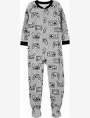 Boys 4-14 Carter's Gamer Fleece Footed Pajamas, Boy's, Gray Gamer Print