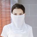 1Pc Ice Silk Face Mask Thin Breathable Face Covering Soft Solid Color Sunscreen Uv Face Shield For Women Girls Spring & Summer,White,Must-Have,Temu