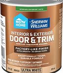 HGTV HOME By Sherwin-Williams Satin Ultra White Acrylic Interior/Exterior Door And Trim Paint (1-Quart) | DT4664333-14