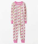 Girls' Pink Unicorn Long John Pajama Set In 100% Cotton - Size Little Kids 5 By Hanna Andersson