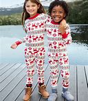 Girls' & Boys' Dear Deer Long John Pajama Set In 100% Cotton - Size Little Kids 4 By Hanna Andersson
